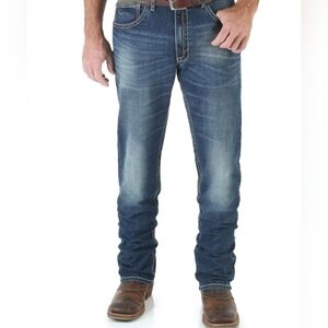 Wrangler Men's 42 Vintage Stretch Low Rise Slim Fit Boot Cut Jeans, 32x38